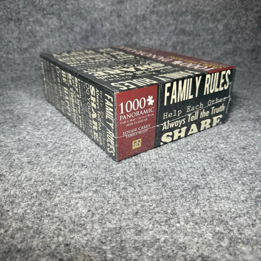 Louise Carey Family Rules Panoramic Puzzle Over 3ft Long 1000 Pcs NEW SEALED